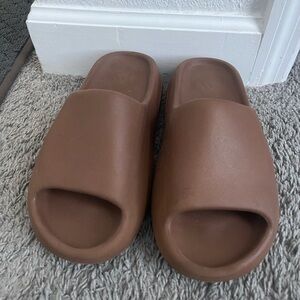 Brown Yeezy Slides